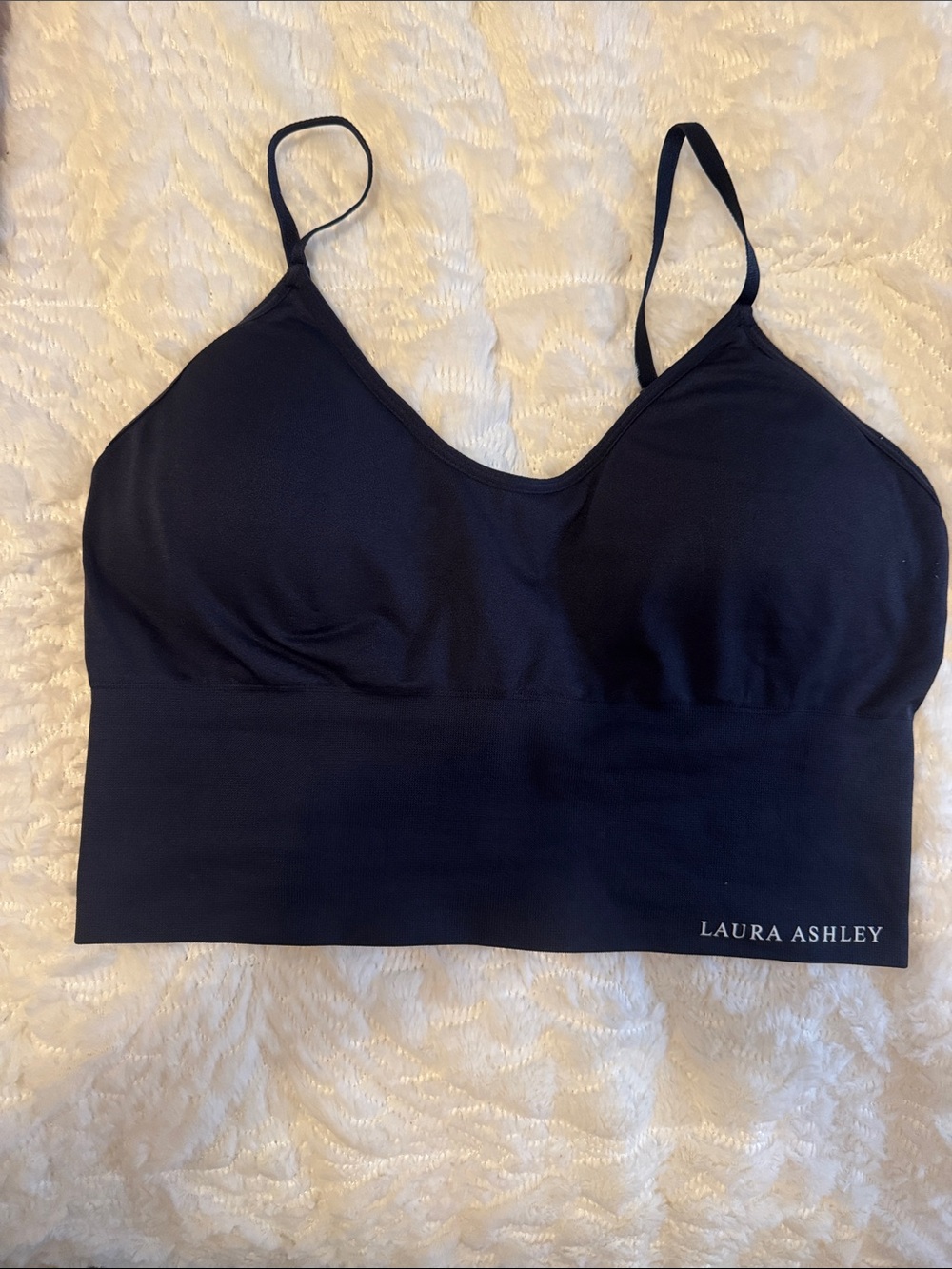 Laura Ashley Navy Stretch Seamless Crop Bralette